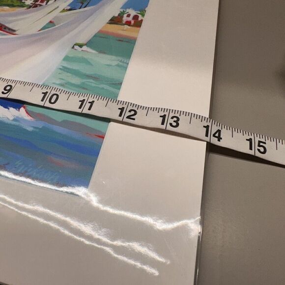 Shari Erickson Regatta Signed Print  Sail Boat St. Thomas Art Print Erickson - Picture 5 of 10